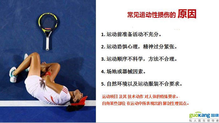 健康保險之常見運動性損傷原因